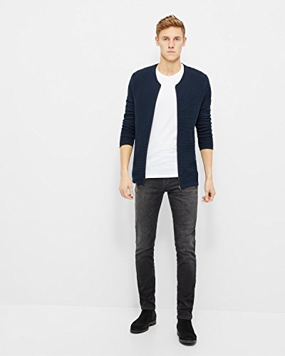 SELECTED HOMME Herren Zip Cardigan, Blau - 4