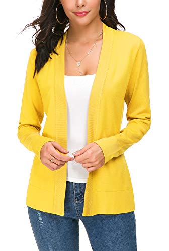 EXCHIC Damen Cardigan Zitronengelb - 2