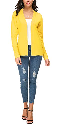 EXCHIC Damen Cardigan Zitronengelb - 6