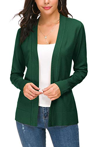 EXCHIC Damen Cardigan Dunkelgrün - 2
