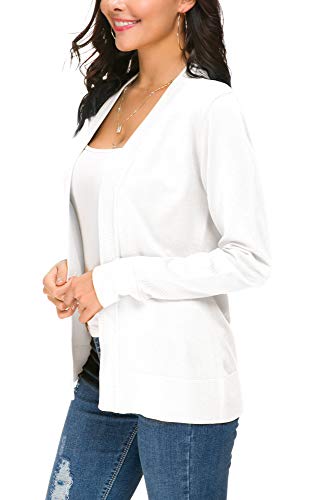 EXCHIC Damen Cardigan Weiß - 5