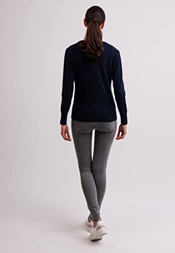 100% Kaschmir Damen Cardigan (Blau/Marine) - 3