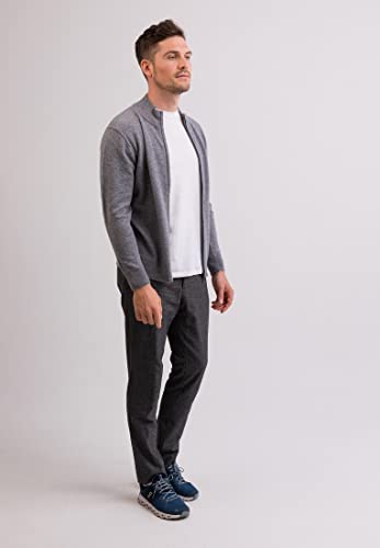 100% Kaschmir Herren Cardigan, Grau - 2