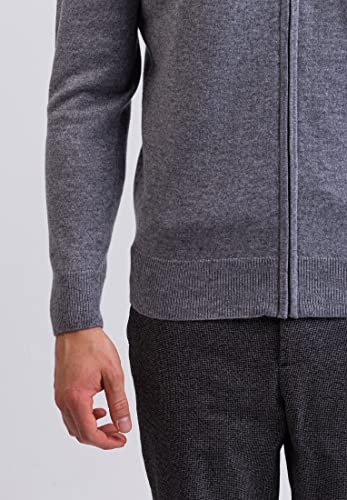 100% Kaschmir Herren Cardigan, Grau - 6